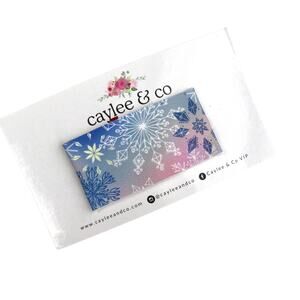 3/$10 caylee & co Snowflake Barrette Hair Clip - Pink White Blue